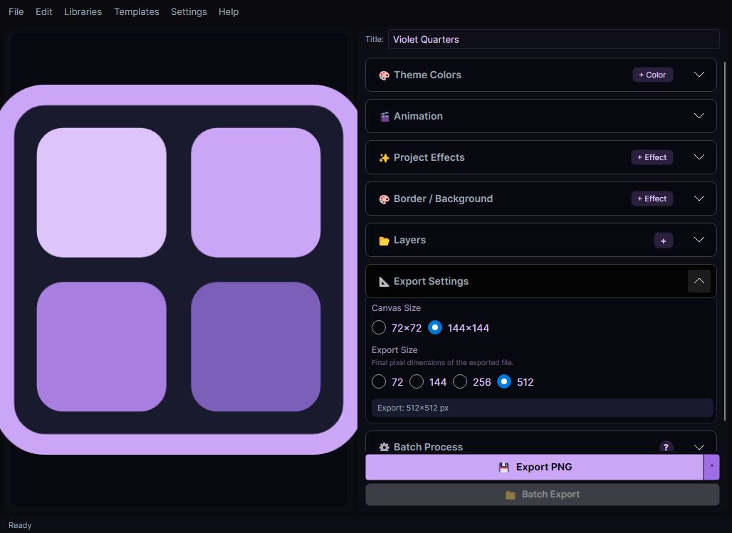 Export Options