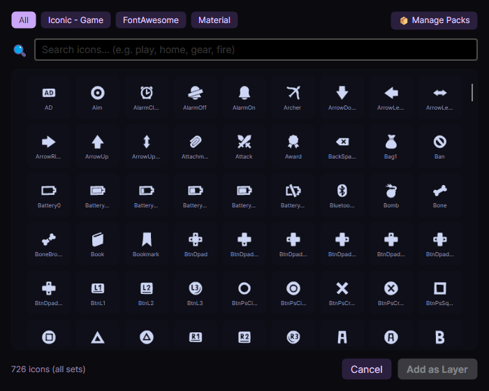 Icon Browser & Library